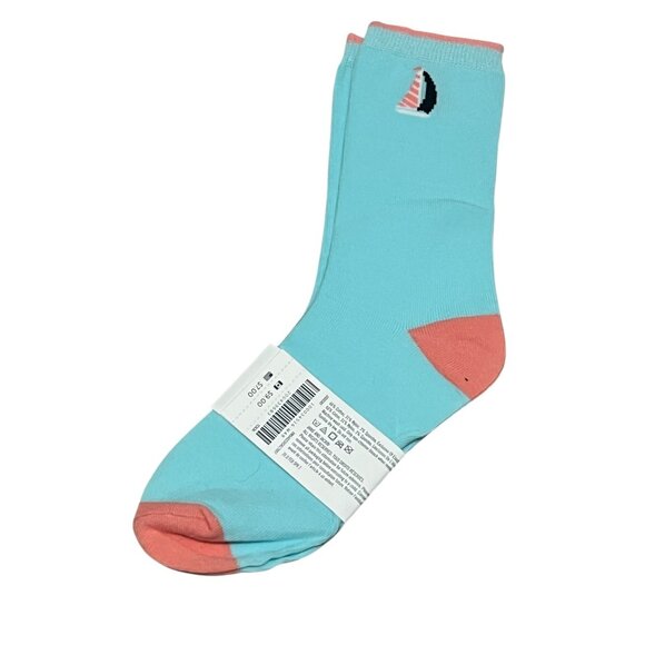 Janie & Jack Blue Sailboat Socks 1 Pair Size 12-24 Months - Picture 5 of 6